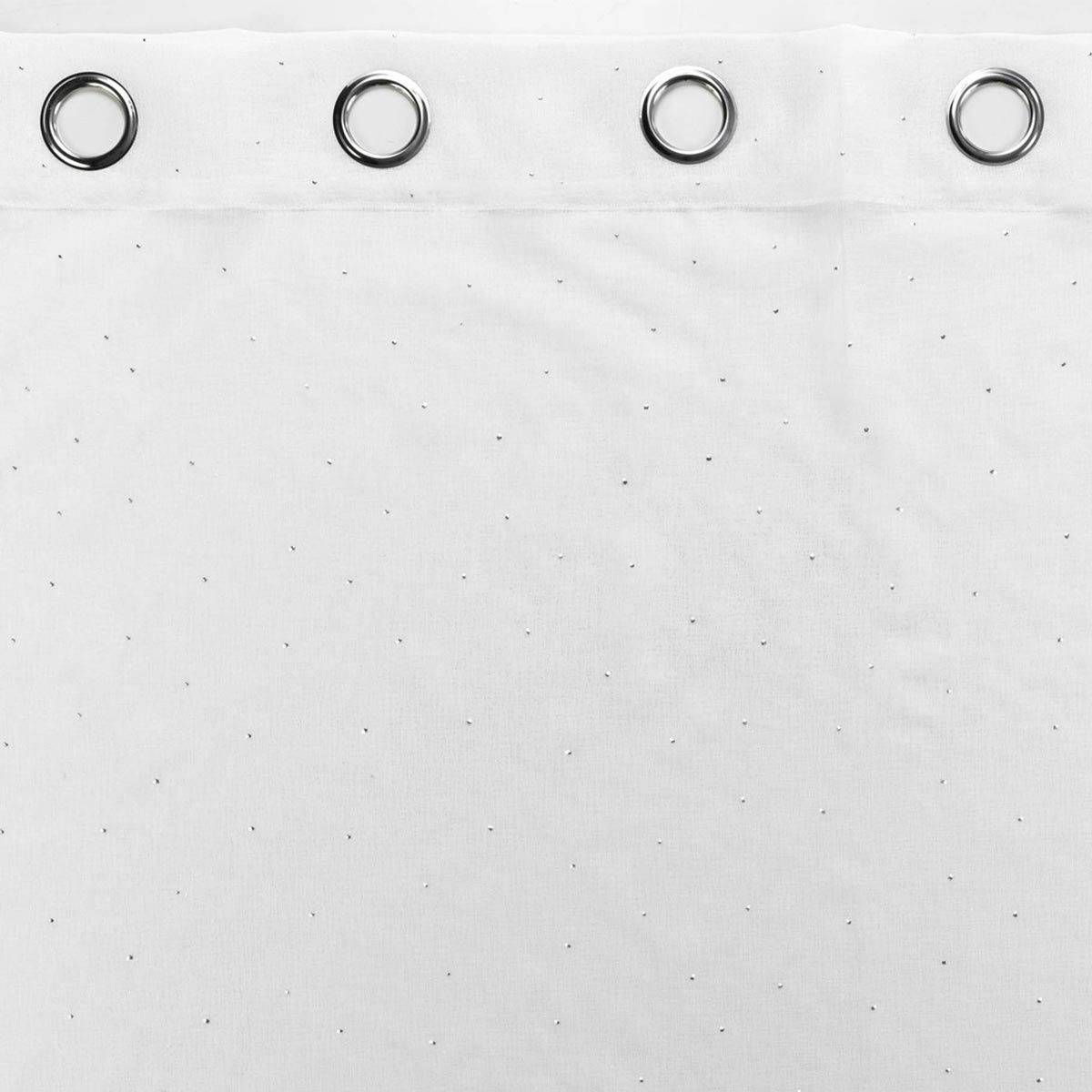 Rideau Voilage à Œillets "Goutteline" 140x240cm Blanc - Image 3