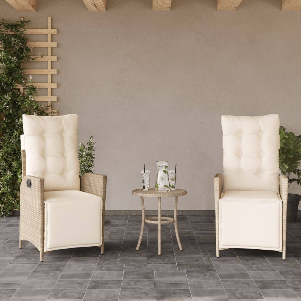 Prolenta Premium - Chaises de jardin rotin beige  57 x 61 x 93 cm  - Prolenta premium p3142.2 - Image 2