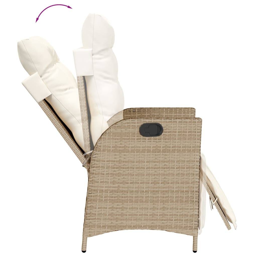 Prolenta Premium - Chaises de jardin rotin beige  57 x 61 x 93 cm  - Prolenta premium p3142.2 - Image 8