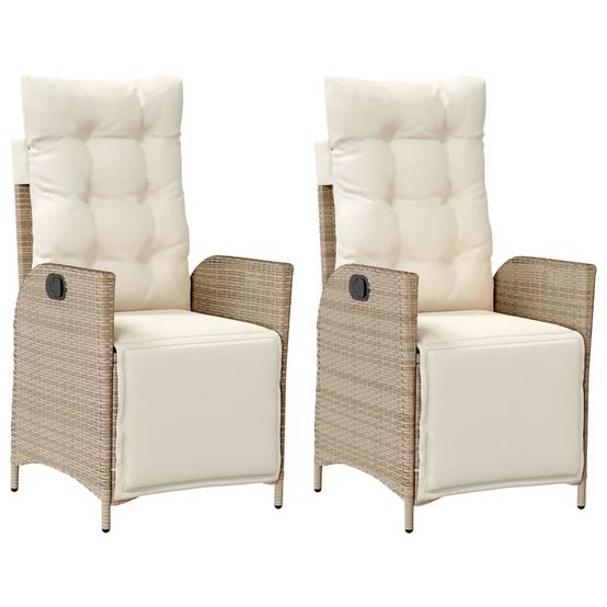 Prolenta Premium - Chaises de jardin rotin beige 57 x 61 x 93 cm - Prolenta premium p3142.2 - Image 1