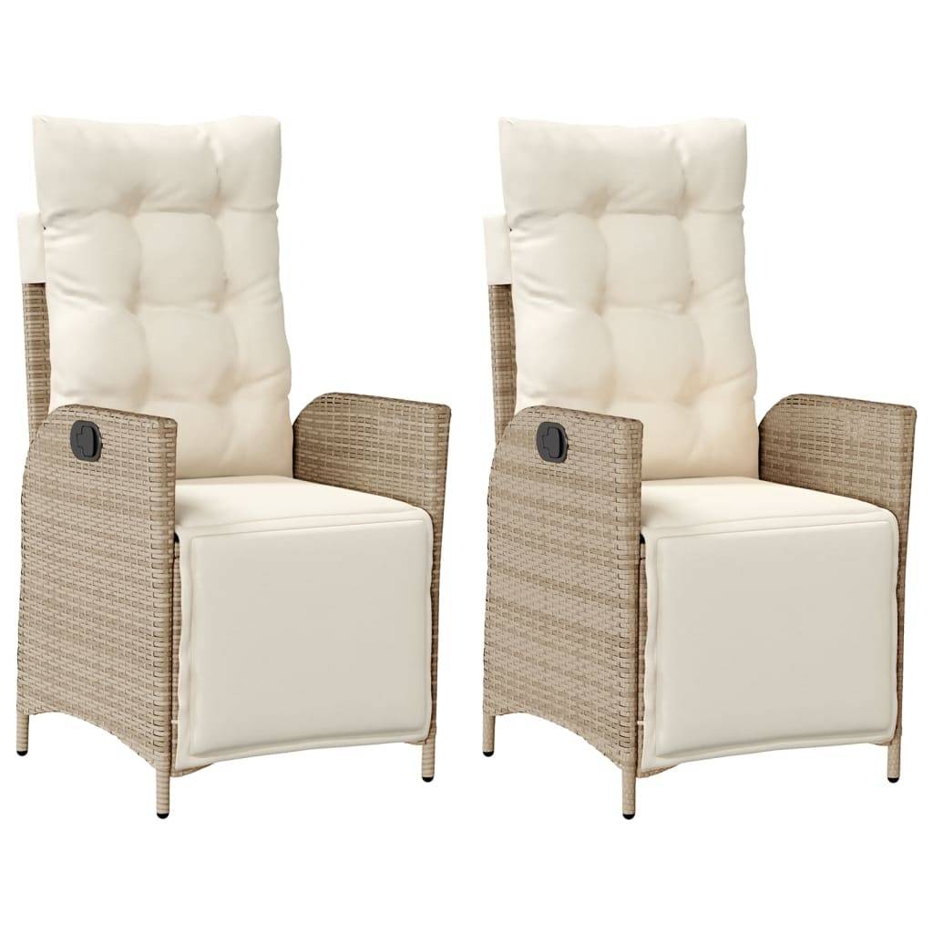 Prolenta Premium - Chaises de jardin rotin beige  57 x 61 x 93 cm  - Prolenta premium p3142.2 - Image 1
