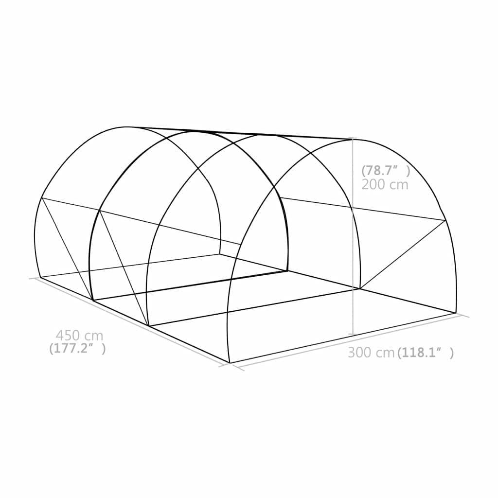 Serre Tunnel Jardin Acier Galvanisé PE 140g/m² Culture Plantes 18m² Vert - ComfortXL Outdoor Living - Image 5