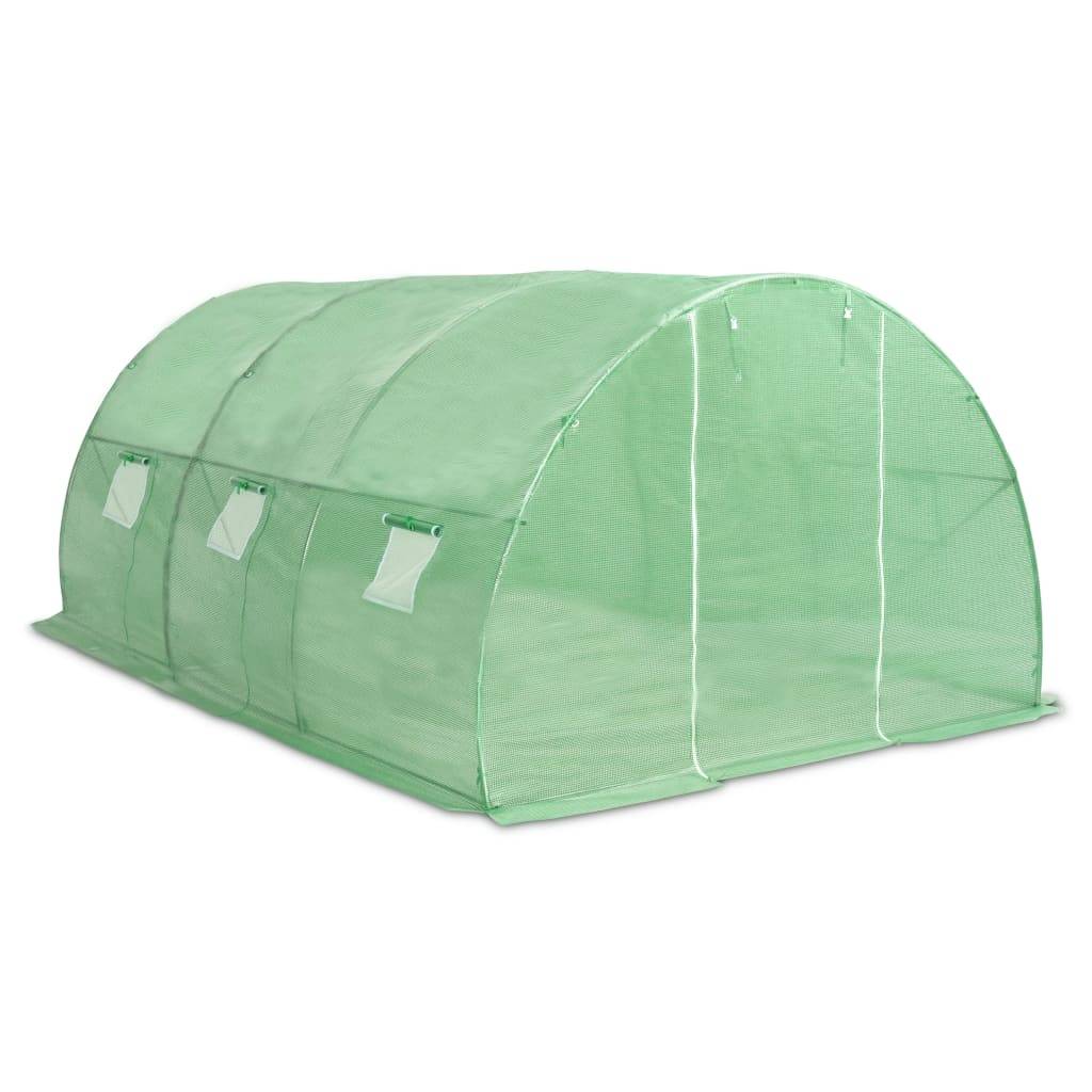 Serre Tunnel Jardin Acier Galvanisé PE 140g/m² Culture Plantes 18m² Vert - ComfortXL Outdoor Living - Image 4