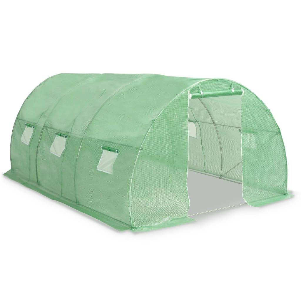 Serre Tunnel Jardin Acier Galvanisé PE 140g/m² Culture Plantes 18m² Vert - ComfortXL Outdoor Living - Image 3