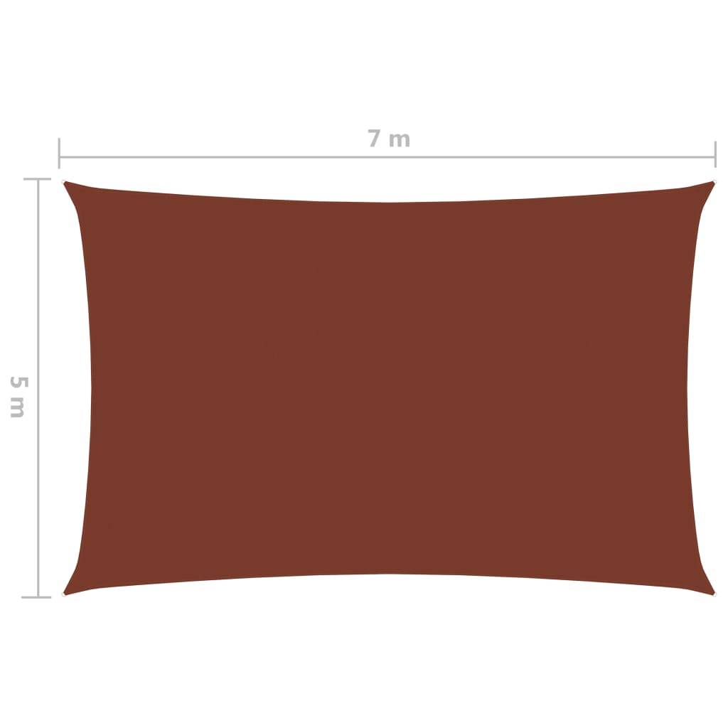 Helloshop26 - Voile toile d'ombrage parasol tissu oxford rectangulaire 5 x 7 m terre cuite - Image 6