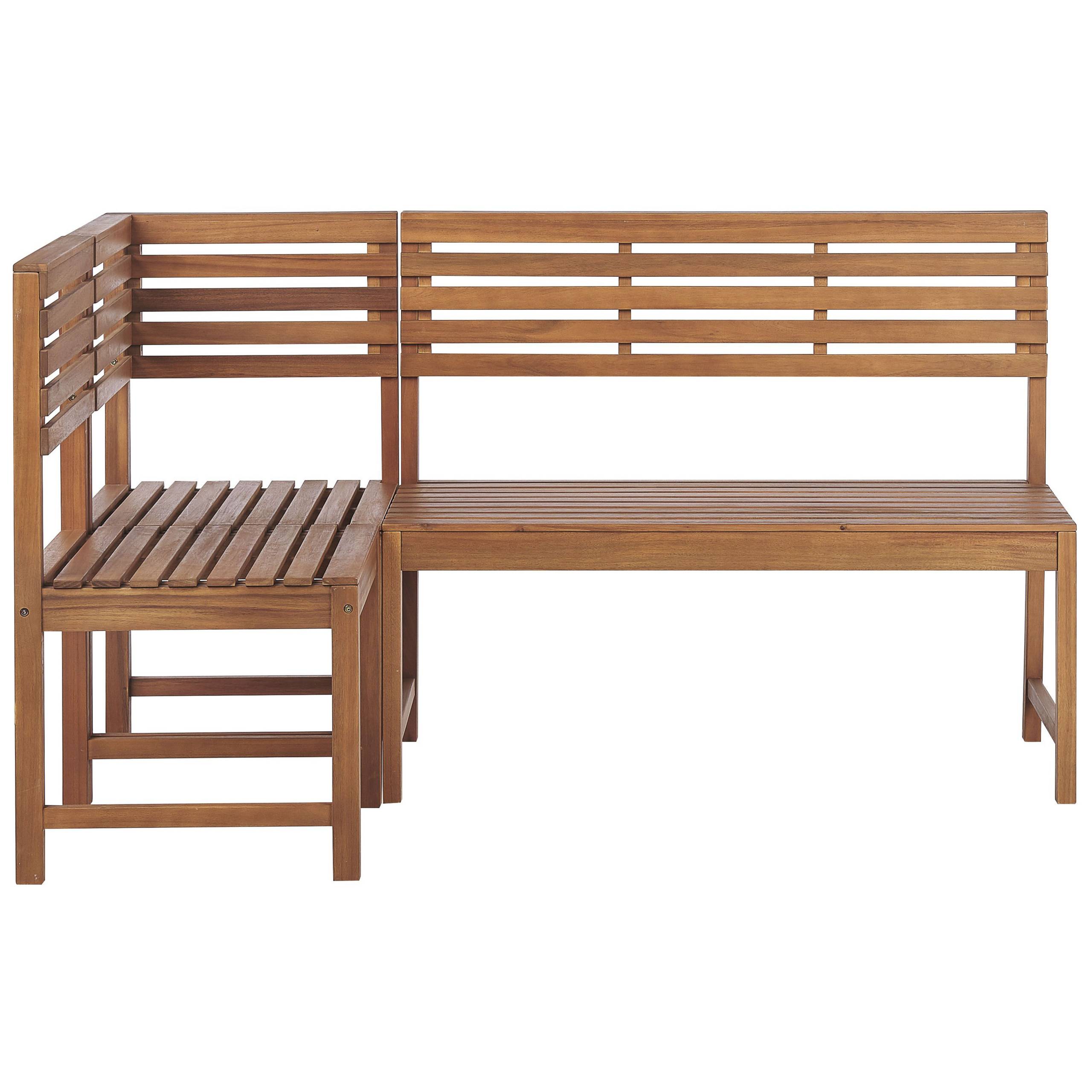 Beliani - Set de bistrot, 4 Personnes Acacia Marron TREIA - 160x100x92- Beliani - Image 4