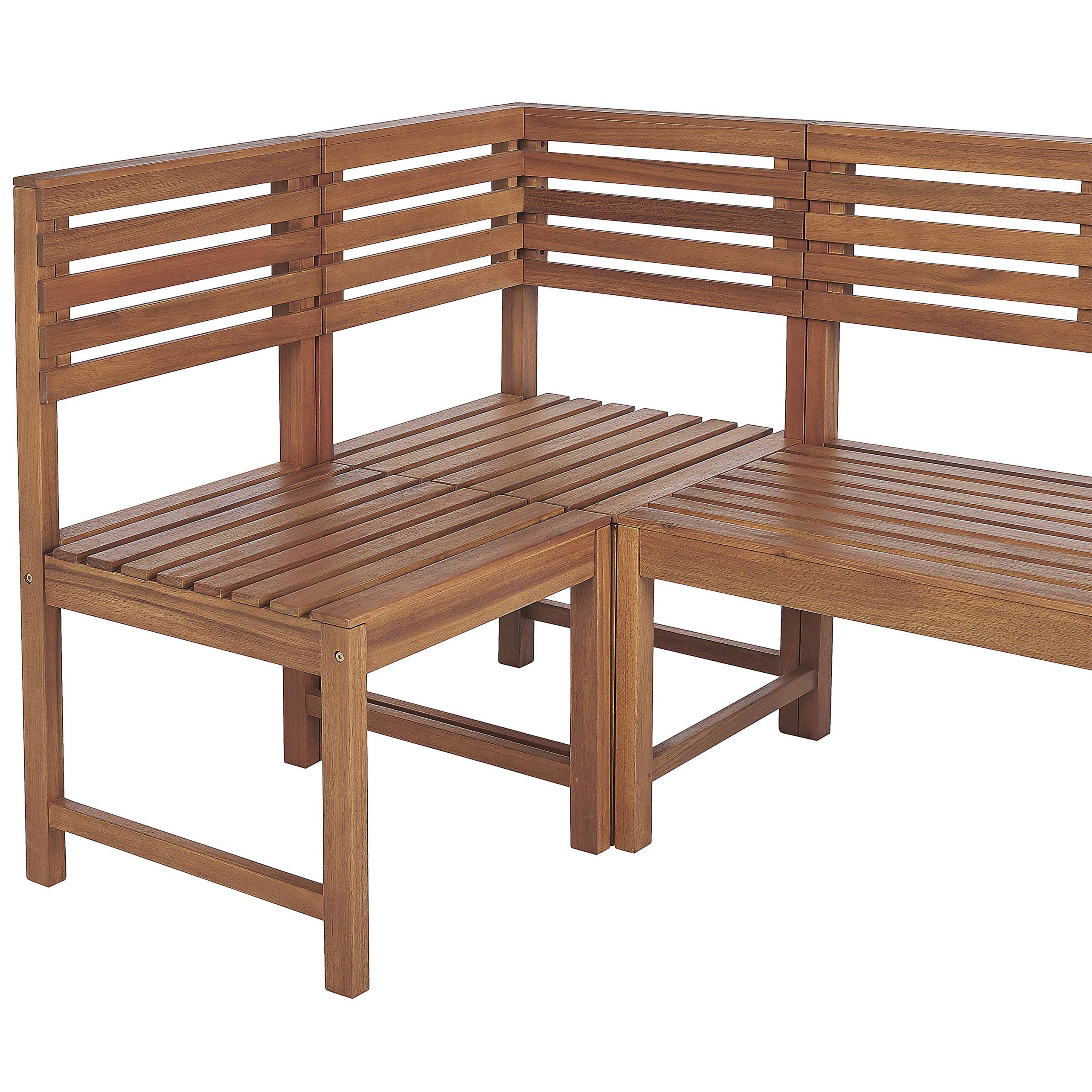 Beliani - Set de bistrot, 4 Personnes Acacia Marron TREIA - 160x100x92- Beliani - Image 7
