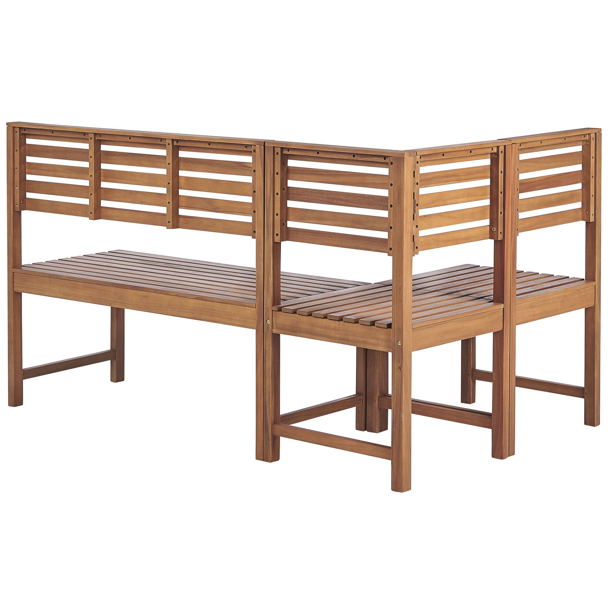 Beliani - Set de bistrot, 4 Personnes Acacia Marron TREIA - 160x100x92- Beliani - Image 6