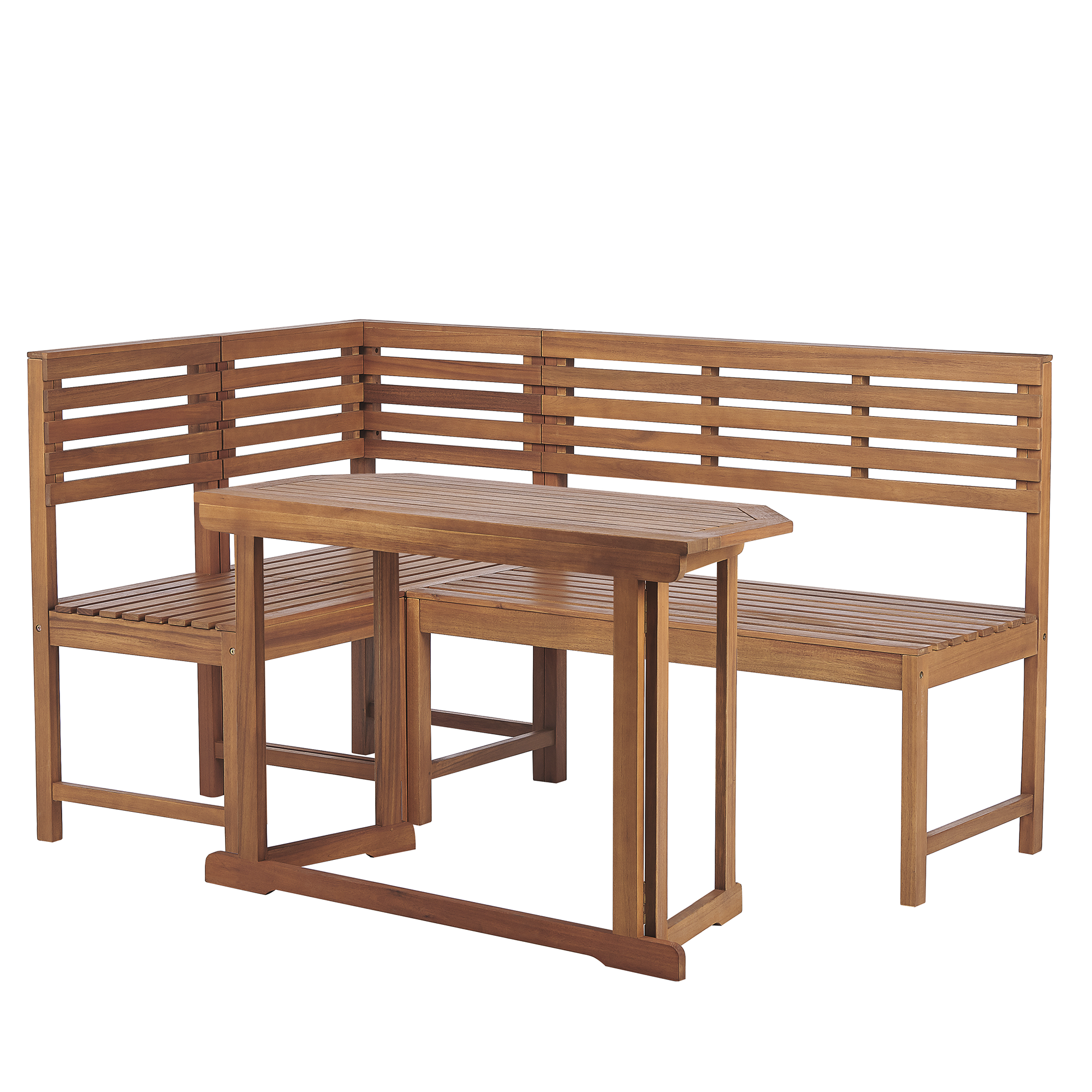 Beliani - Set de bistrot, 4 Personnes Acacia Marron TREIA - 160x100x92- Beliani - Image 2
