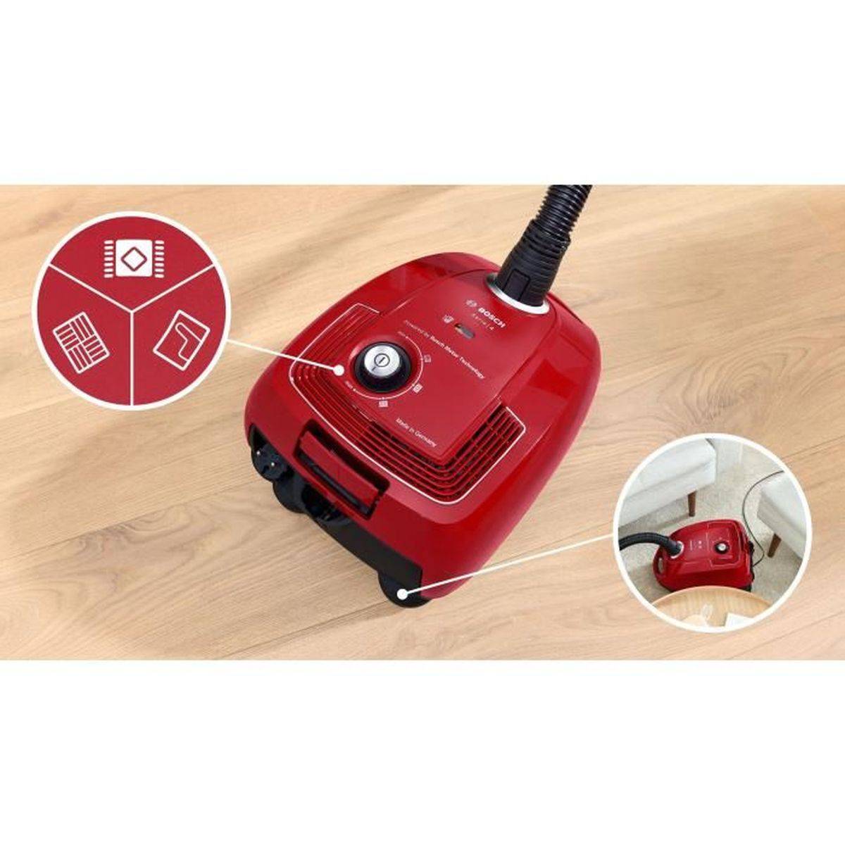 Bosch - Aspirateur avec sac Bosch Series 4 BGB38RD2 HEPA 600 W, portée 10 m, sac 4 L - BOSCH - Image 4