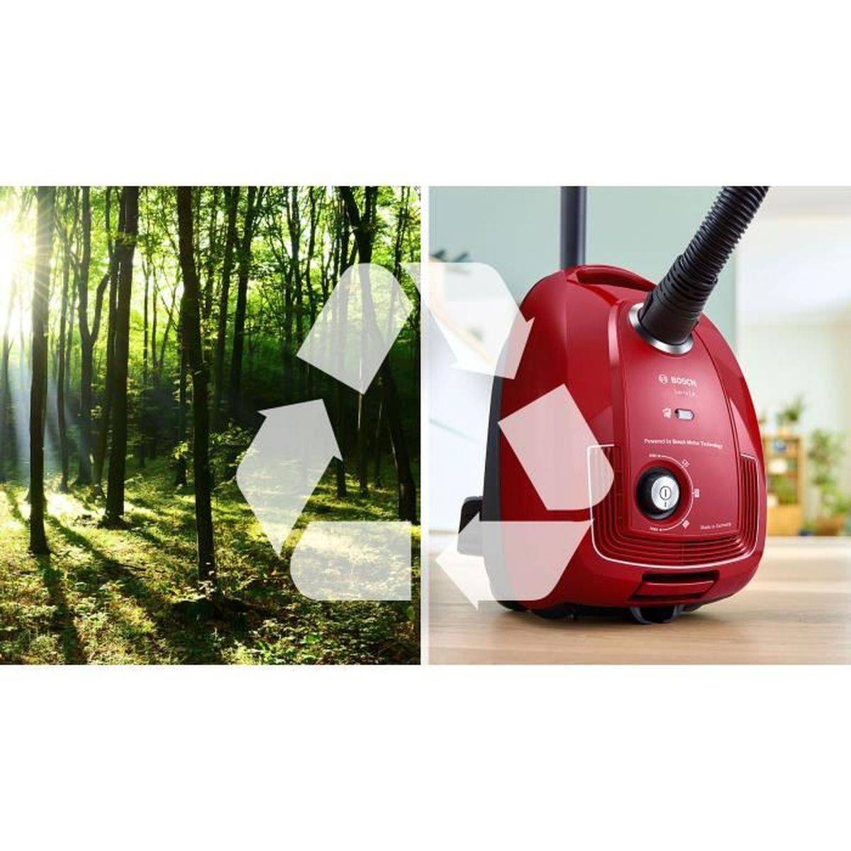 Bosch - Aspirateur avec sac Bosch Series 4 BGB38RD2 HEPA 600 W, portée 10 m, sac 4 L - BOSCH - Image 7