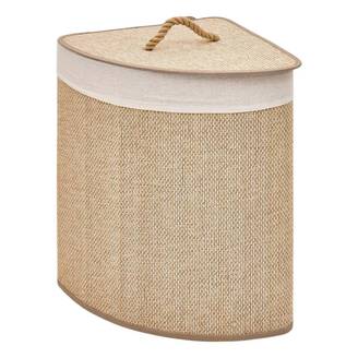 Panier à Linge d'Angle "Stemy" 48L Beige