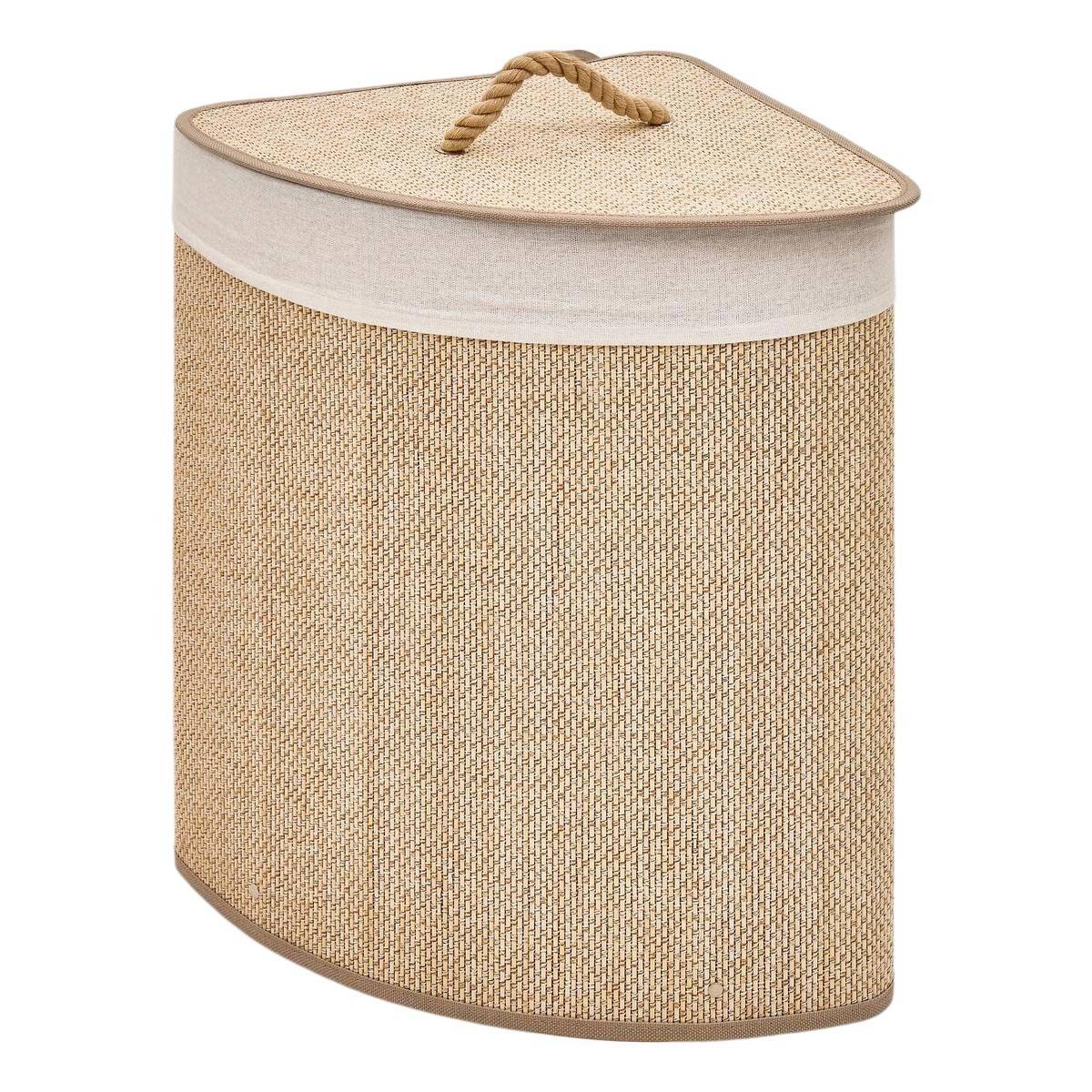 Panier à Linge d'Angle "Stemy" 48L Beige