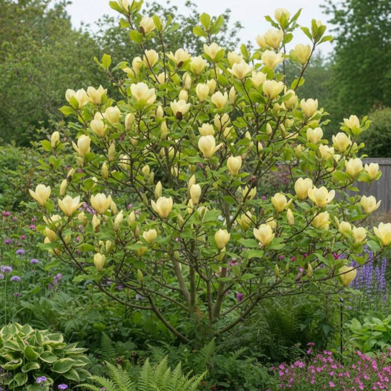 Magnolia Yellow Bird à fleurs Jaune/ - feuillage Caduc - Pot de 5L - Touffe - Image 4