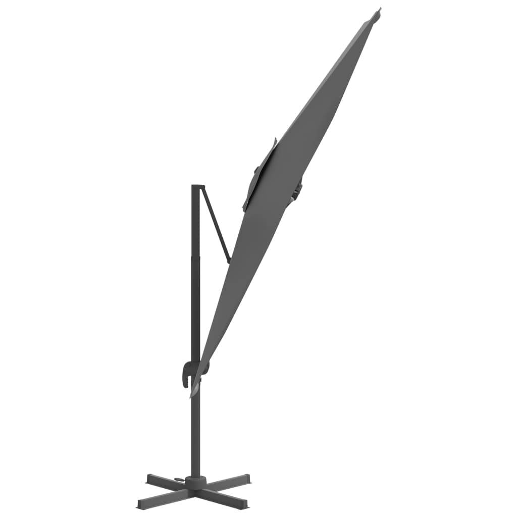 Helloshop26 - Parasol meuble de jardin cantilever à led 400 x 300 cm anthracite - Image 3