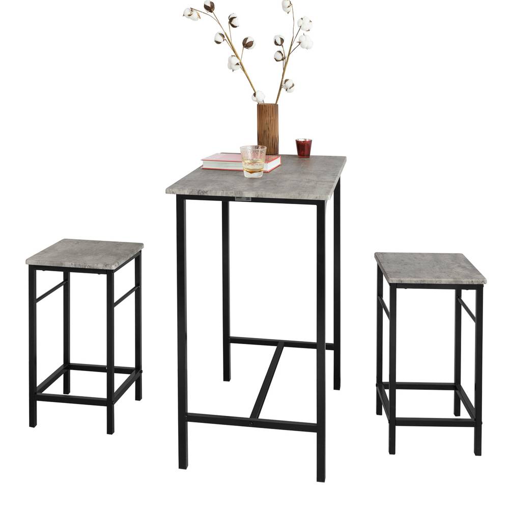 SoBuy Table et 2 Tabourets de Bar Bistrot Hauts pour Cuisine, Salon, Salle à Manger - Image 6