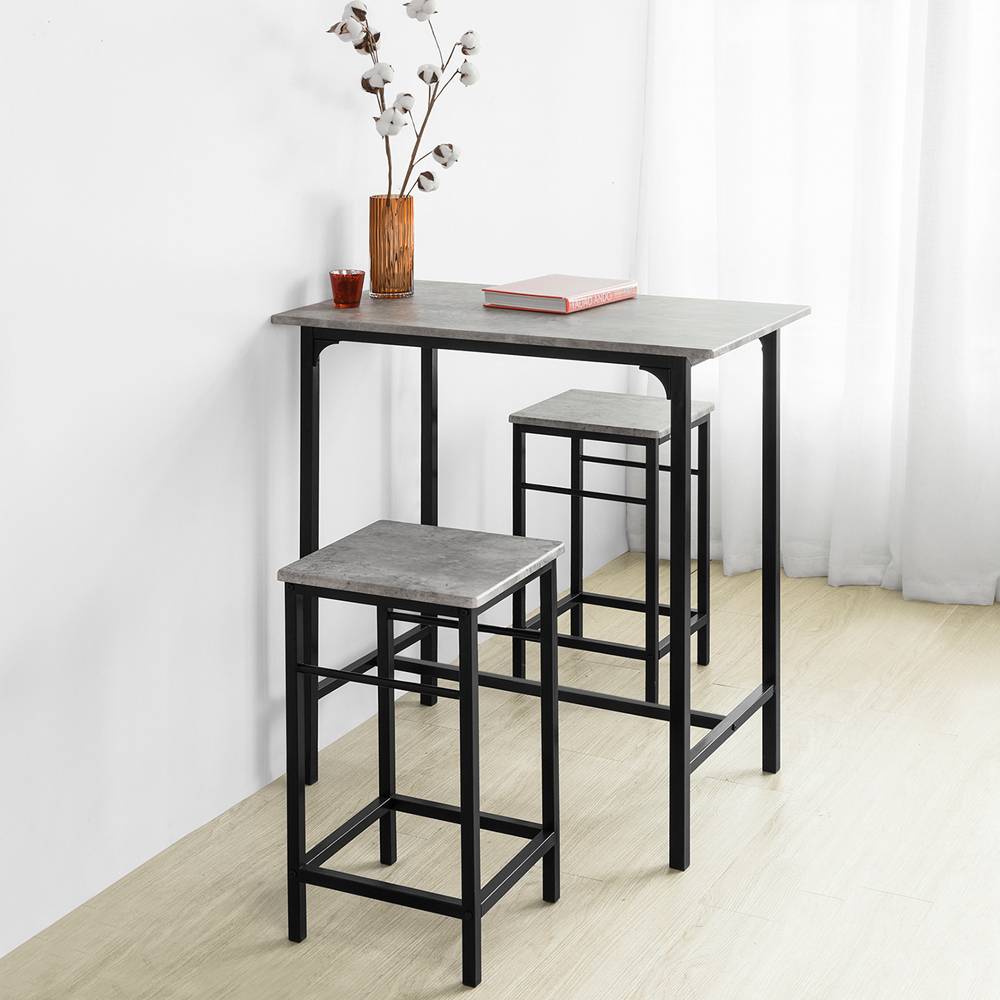 SoBuy Table et 2 Tabourets de Bar Bistrot Hauts pour Cuisine, Salon, Salle à Manger - Image 5