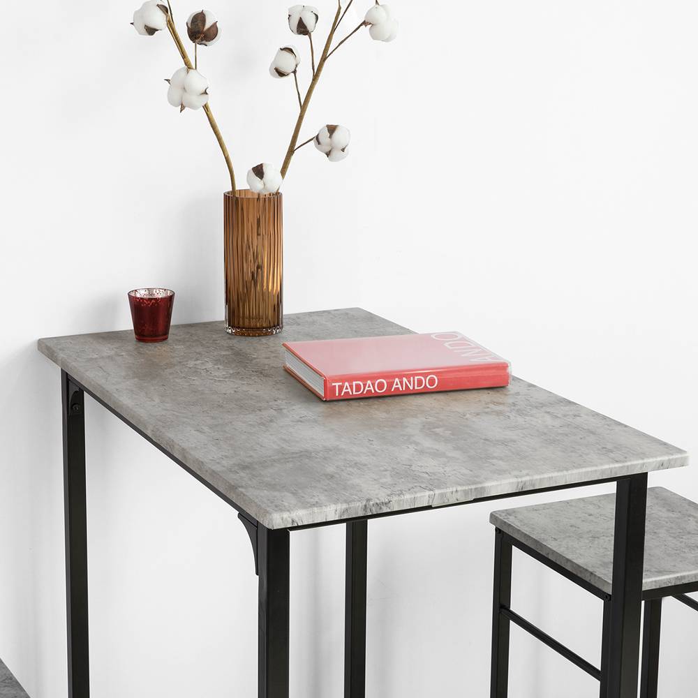 SoBuy Table et 2 Tabourets de Bar Bistrot Hauts pour Cuisine, Salon, Salle à Manger - Image 7