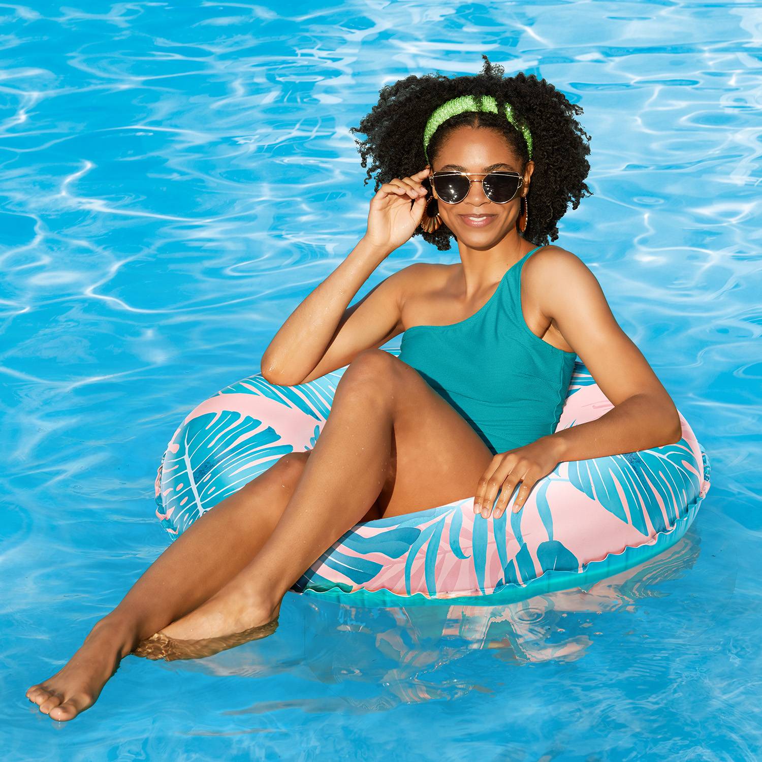 Bouée Funsicle bleue et rose pour piscine  79x22cm - Image 3