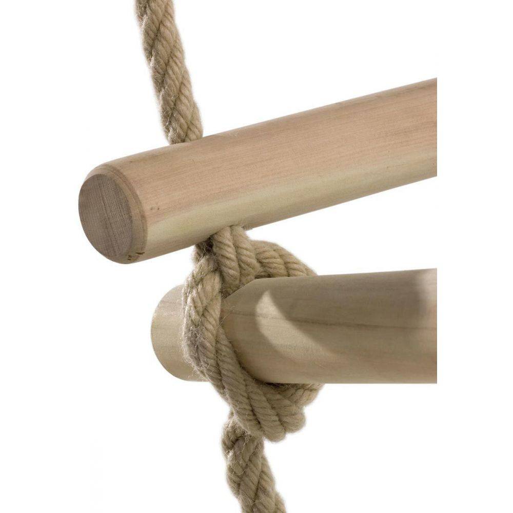 Kbt - Échelle de corde en bois et chanvre 3 côtés - Image 2