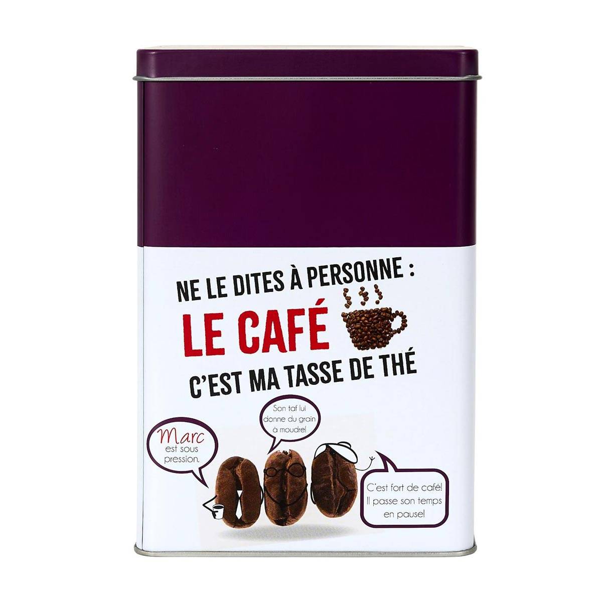 Cook Concept - Boîte à Café en Métal "Ludique" 18cm Violet - Image 3