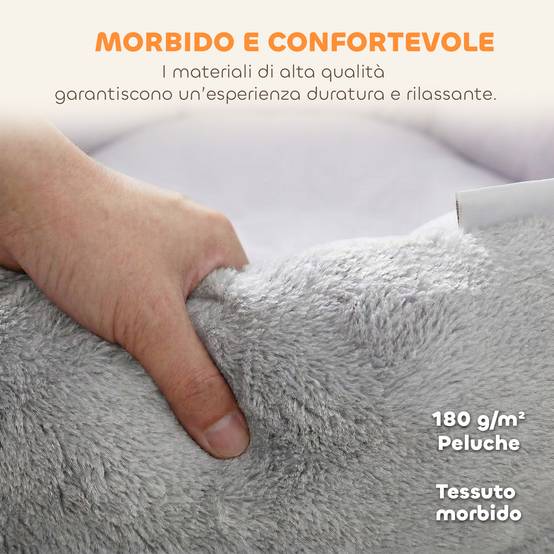 Lit chat chien réversible coussin peluche 4 saisons intérieur 62x62x21cm gris - ComfortXL Outdoor Living - Image 10