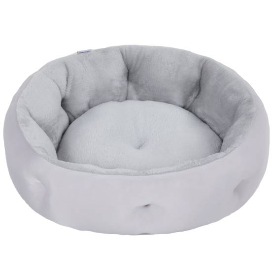 Lit chat chien réversible coussin peluche 4 saisons intérieur 62x62x21cm gris - ComfortXL Outdoor Living - Image 2