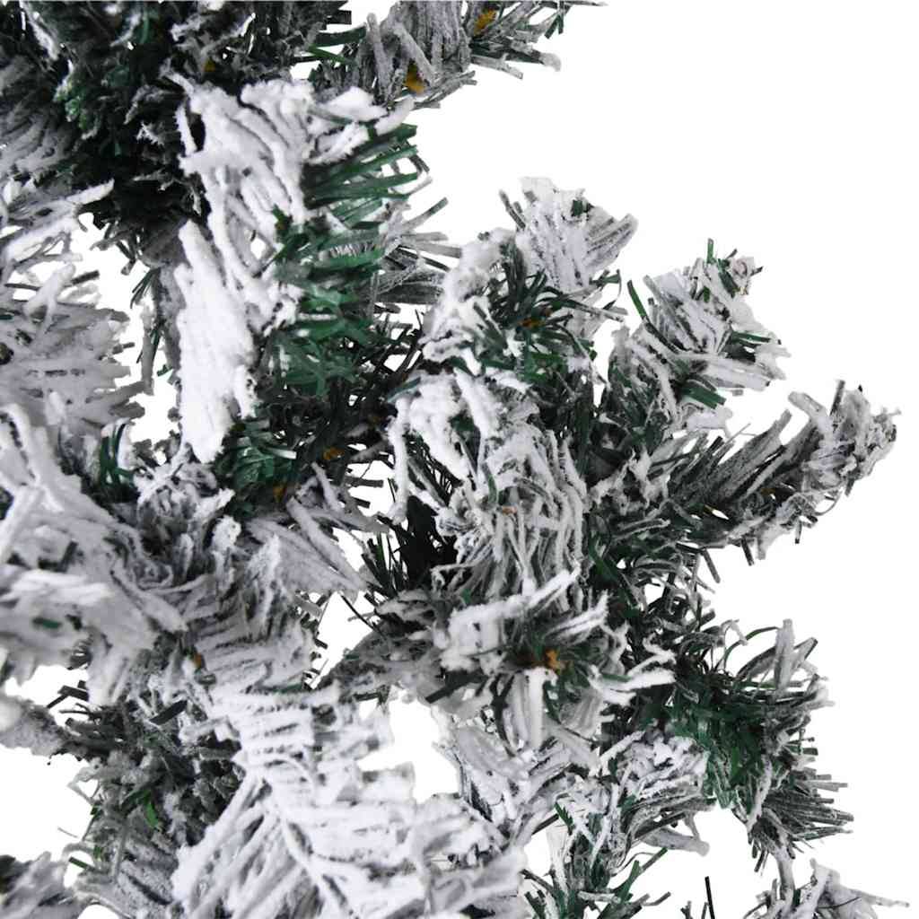 Vidaxl - Demi sapin de Noël artificiel mince avec neige floquée 240 cm vidaXL 344608 - Image 4