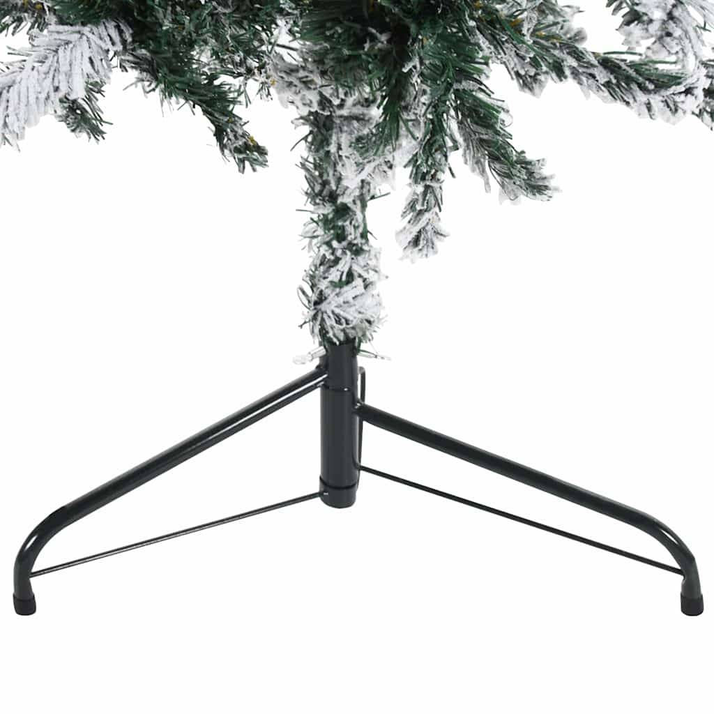 Vidaxl - Demi sapin de Noël artificiel mince avec neige floquée 240 cm vidaXL 344608 - Image 5
