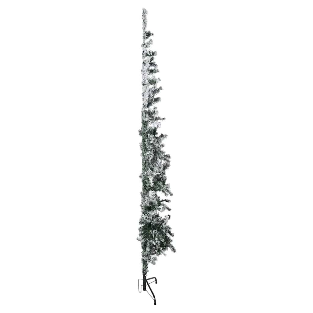 Vidaxl - Demi sapin de Noël artificiel mince avec neige floquée 240 cm vidaXL 344608 - Image 9