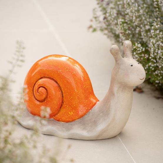 Statuette Escargot Extérieur "Pasquale" 40cm Orange - Image 2