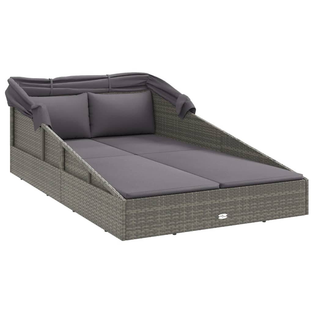 Prolenta Premium - Chaise longue pliante/transat Kaldor Gris 200 X 114 X 128 cm - P87210G - Image 6