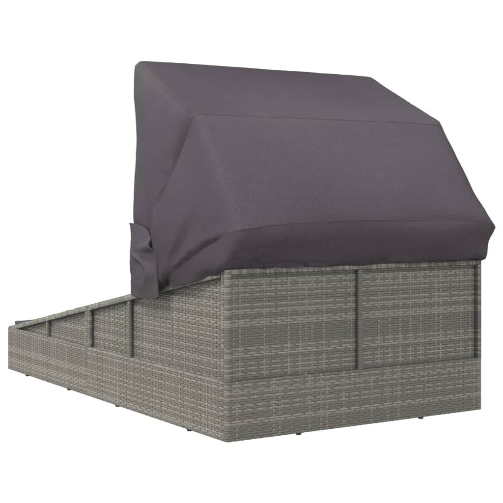 Prolenta Premium - Chaise longue pliante/transat  Kaldor Gris  200 X 114 X 128 cm  - P87210G - Image 5