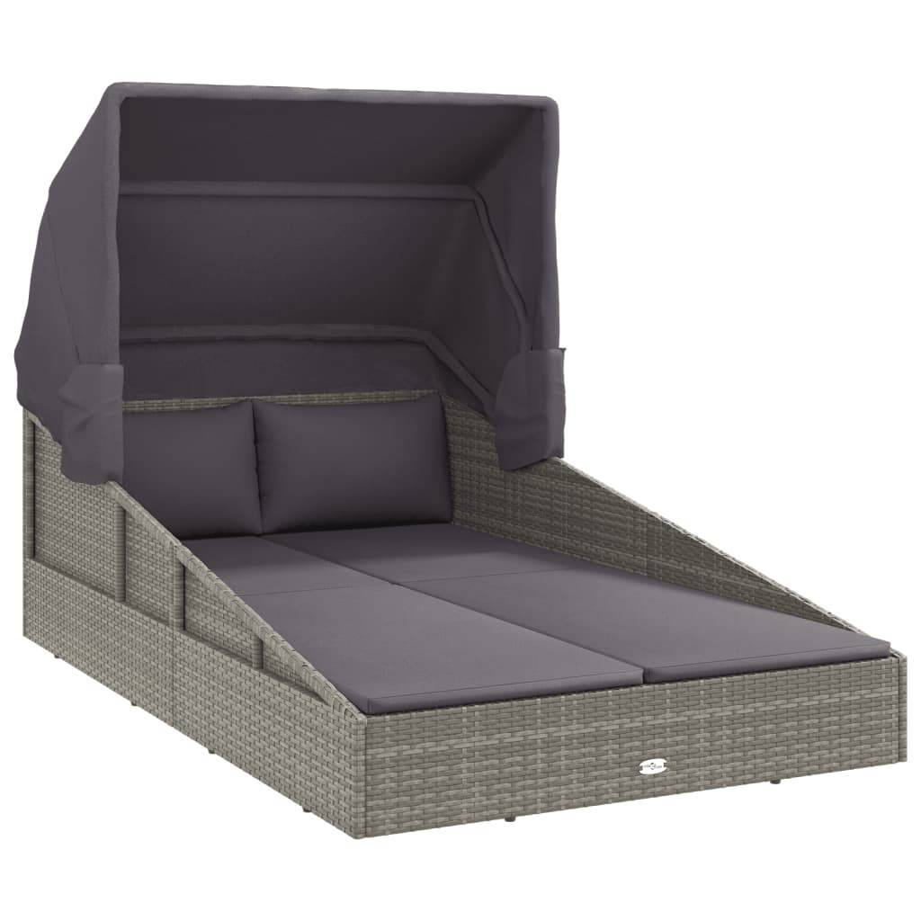 Prolenta Premium - Chaise longue pliante/transat  Kaldor Gris  200 X 114 X 128 cm  - P87210G - Image 2