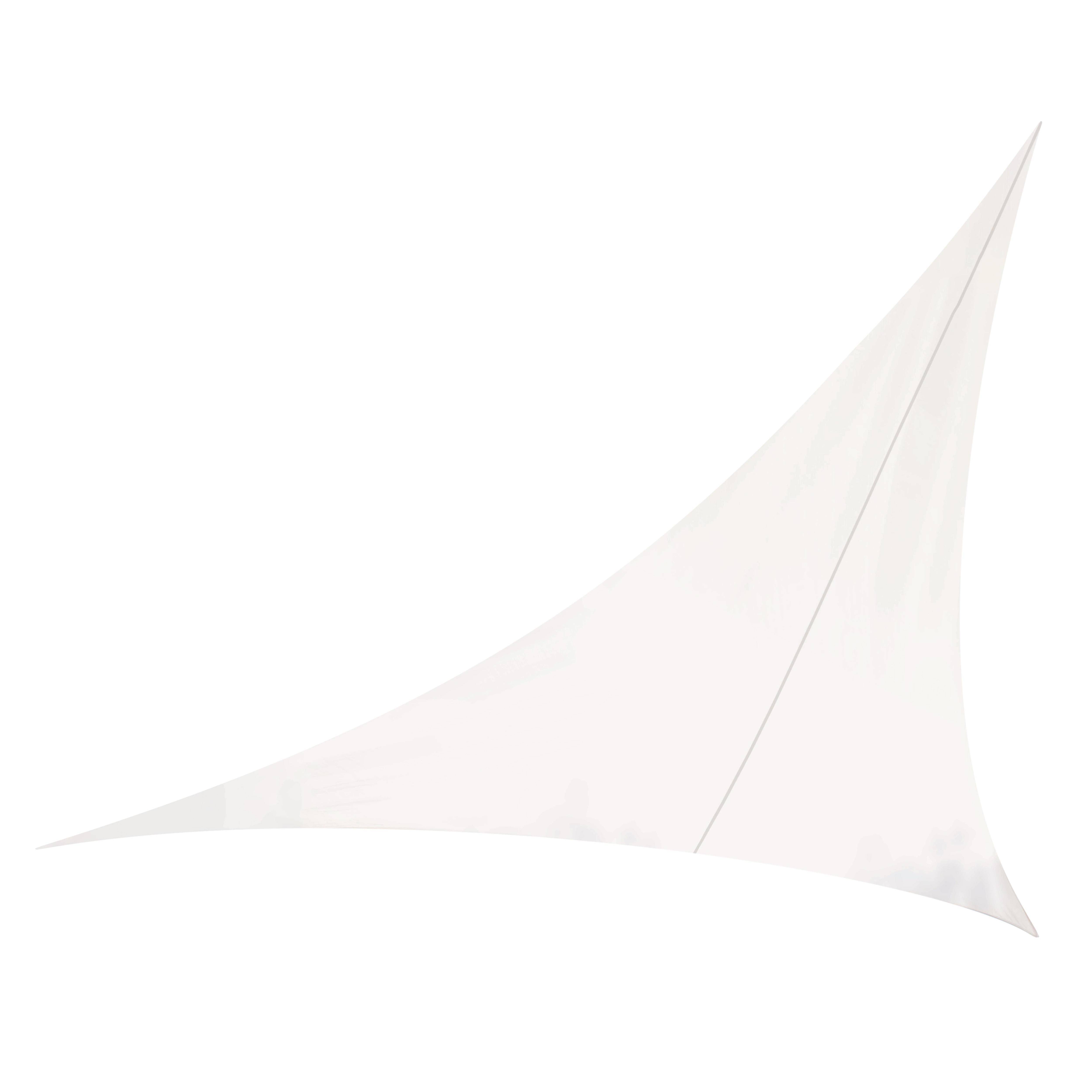 Oviala - Voile d'ombrage triangulaire extensible 3,60 m blanc
 - Oviala - Image 1