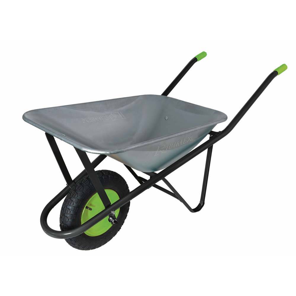 Ribimex - Brouette 75l bac galvanisé à monter roue gonflable - Image 1