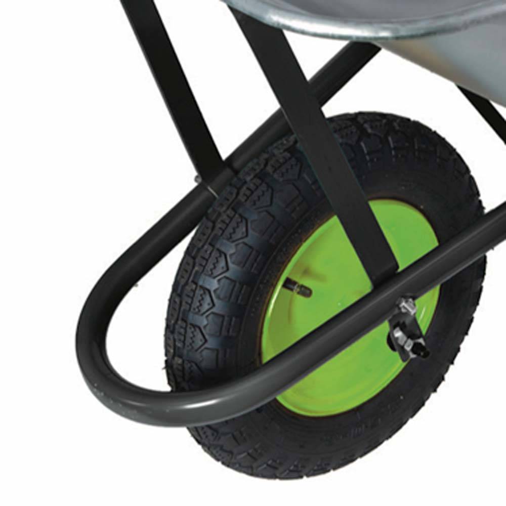 Ribimex - Brouette 75l bac galvanisé à monter roue gonflable - Image 3