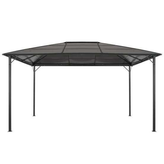 Vidaxl - Tonnelle avec toit Aluminium 4x3x2,6 m Noir vidaXL 44643 - Image 6