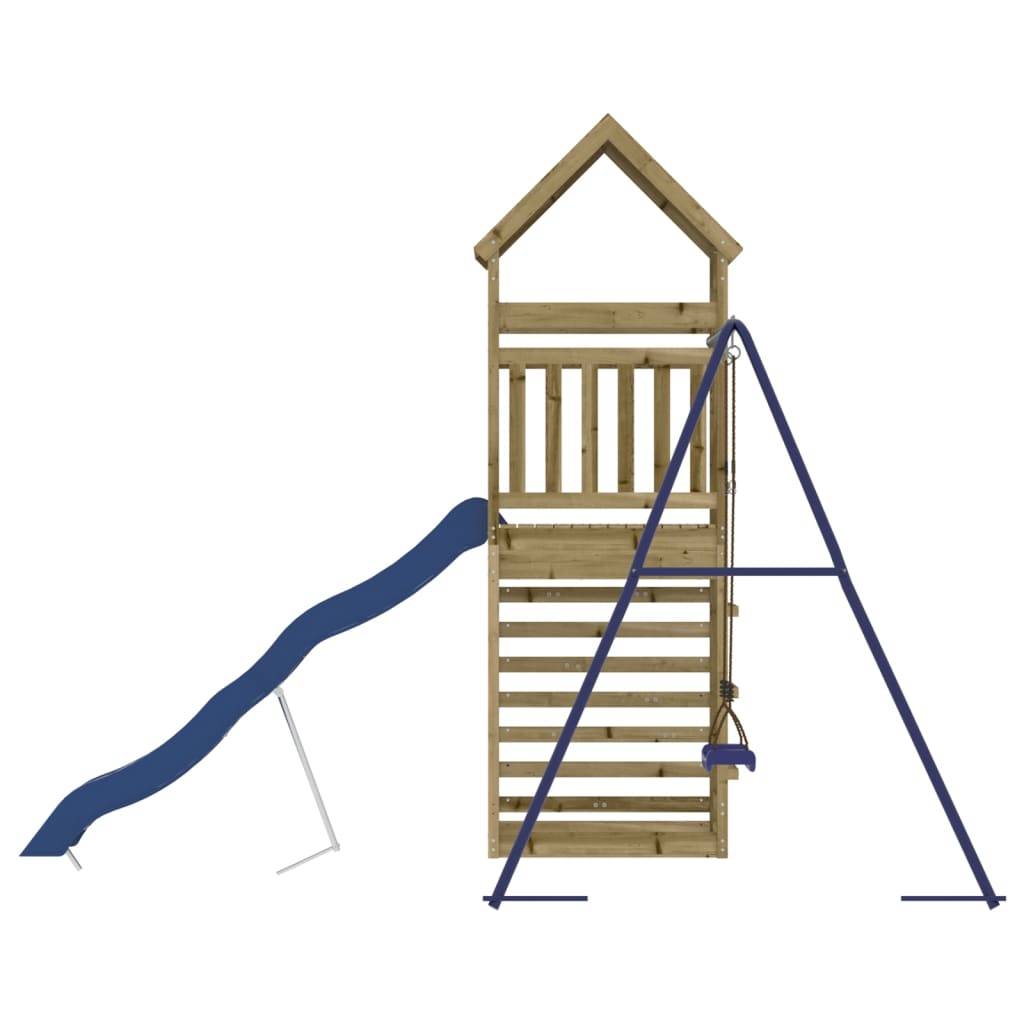 Helloshop26 - Aire de jeux d'extérieur balançoires toboggan portiques robuste jeux jardin 245 x 362 x 264 cm bois de pin imprégné - Image 5