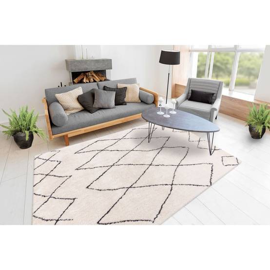 Tapis Motif Géométrique "Orlando" Ivoire 200 x 290 cm - Image 2