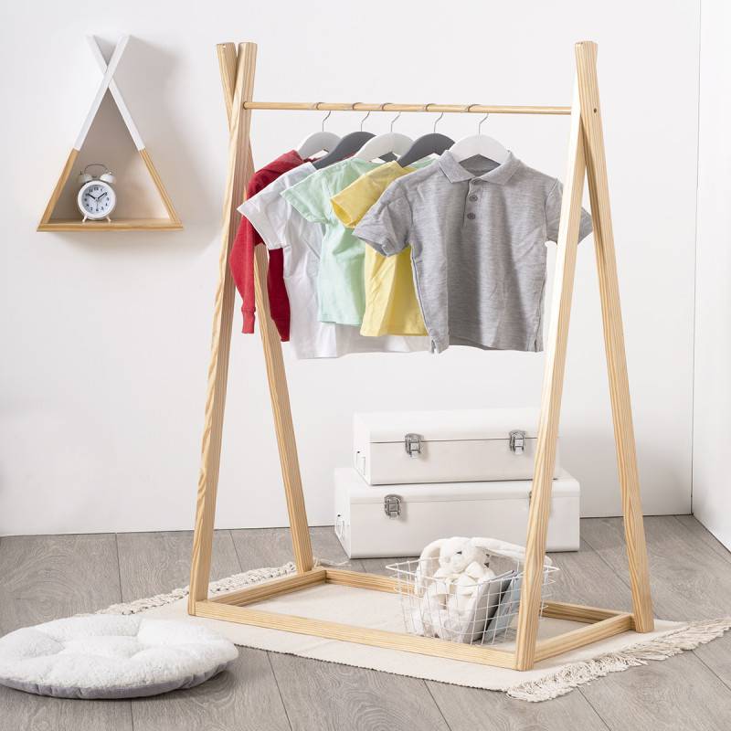 Portant bois pour enfant naturel blanc Atmosphera - Image 2