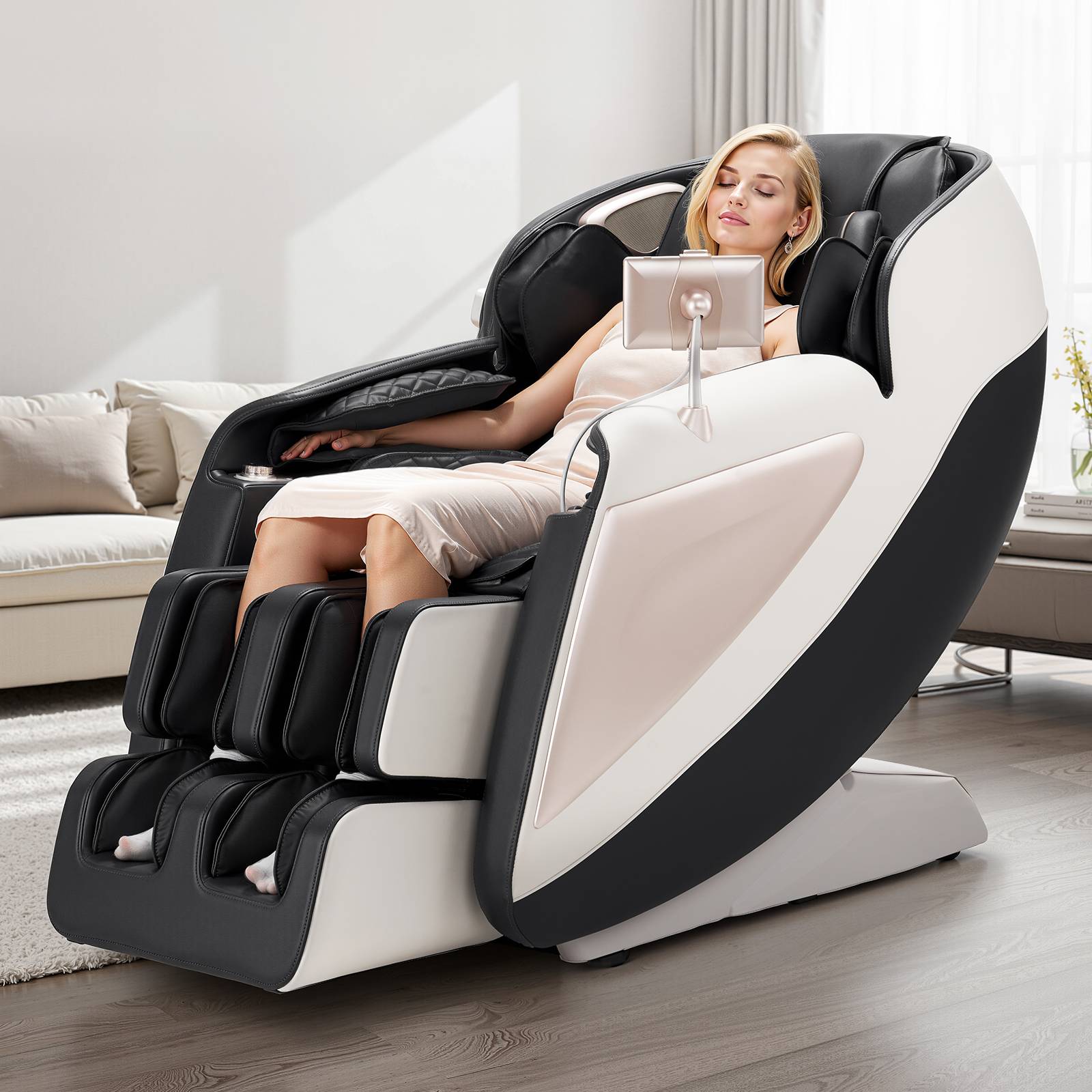 Vevor - VEVOR Fauteuil massage rail SL, relaxation 3D inclinable, zéro gravité, 18 modes auto, chauffant. - Image 8