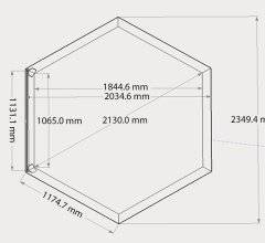 Habrita - Habillage bois hexagonal pour spas et piscines gonflables / largeur extérieure 2,35 m x largeur intérieure bord à bord 1,84 m x hauteur 0,71 m - Image 3