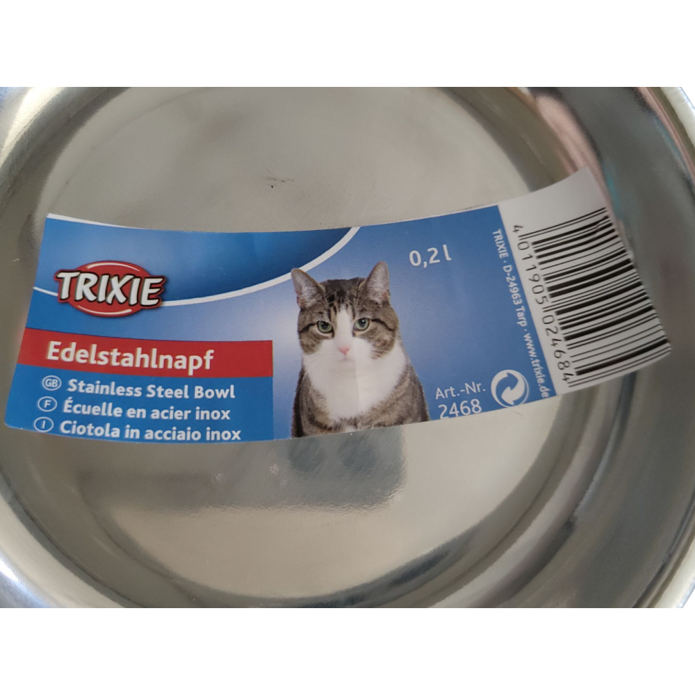 Trixie - écuelle 0.2 L ø 13 cm en acier inox  pour chat - Image 3