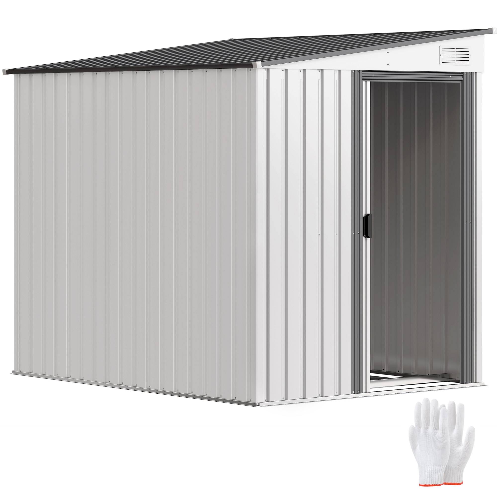 ComfortXL - Abri de jardin métal 2,81 m² 154 x 206,5 cm pour outils et vélo avec étagères - ComfortXL Outdoor Living - Image 1