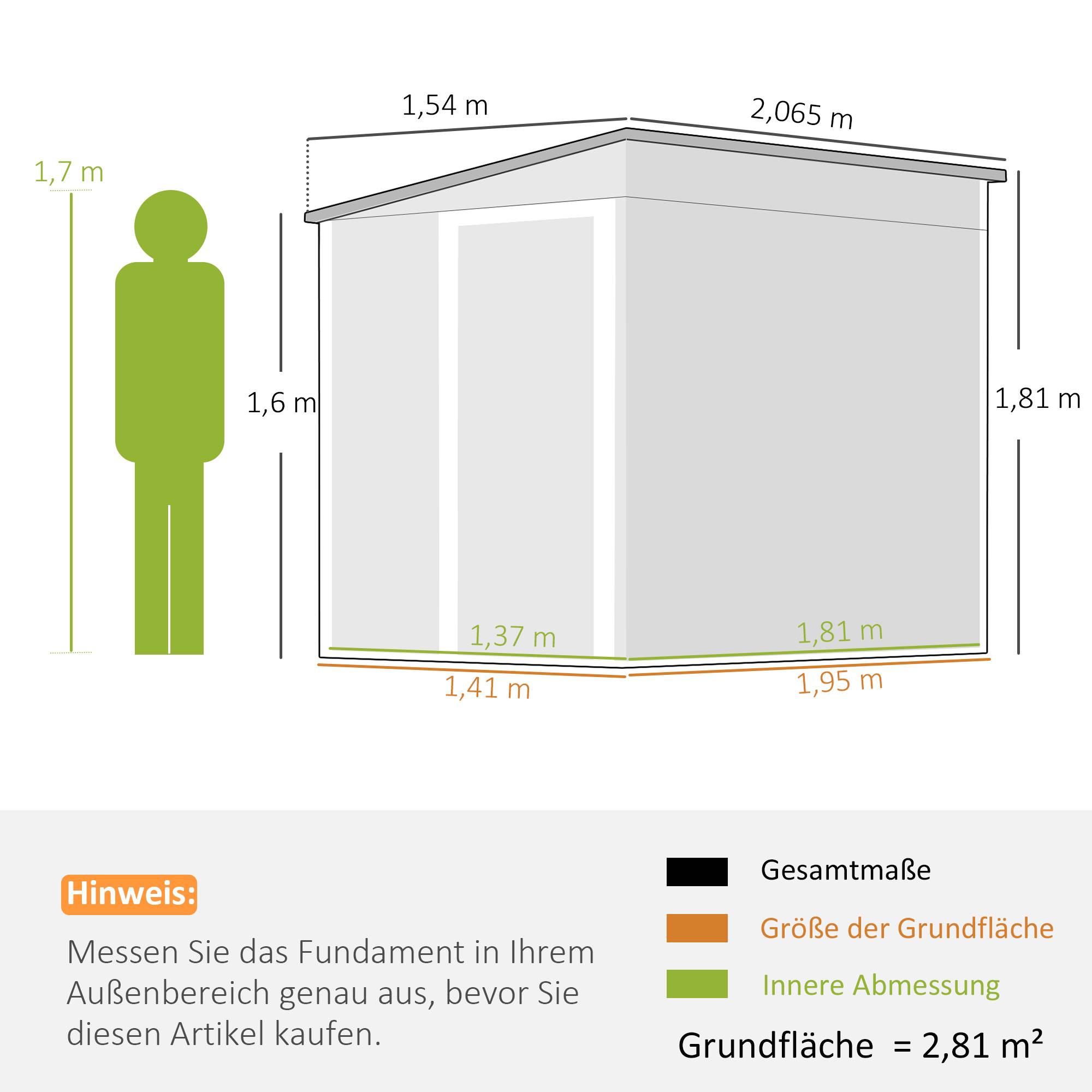 ComfortXL - Abri de jardin métal 2,81 m² 154 x 206,5 cm pour outils et vélo avec étagères - ComfortXL Outdoor Living - Image 5