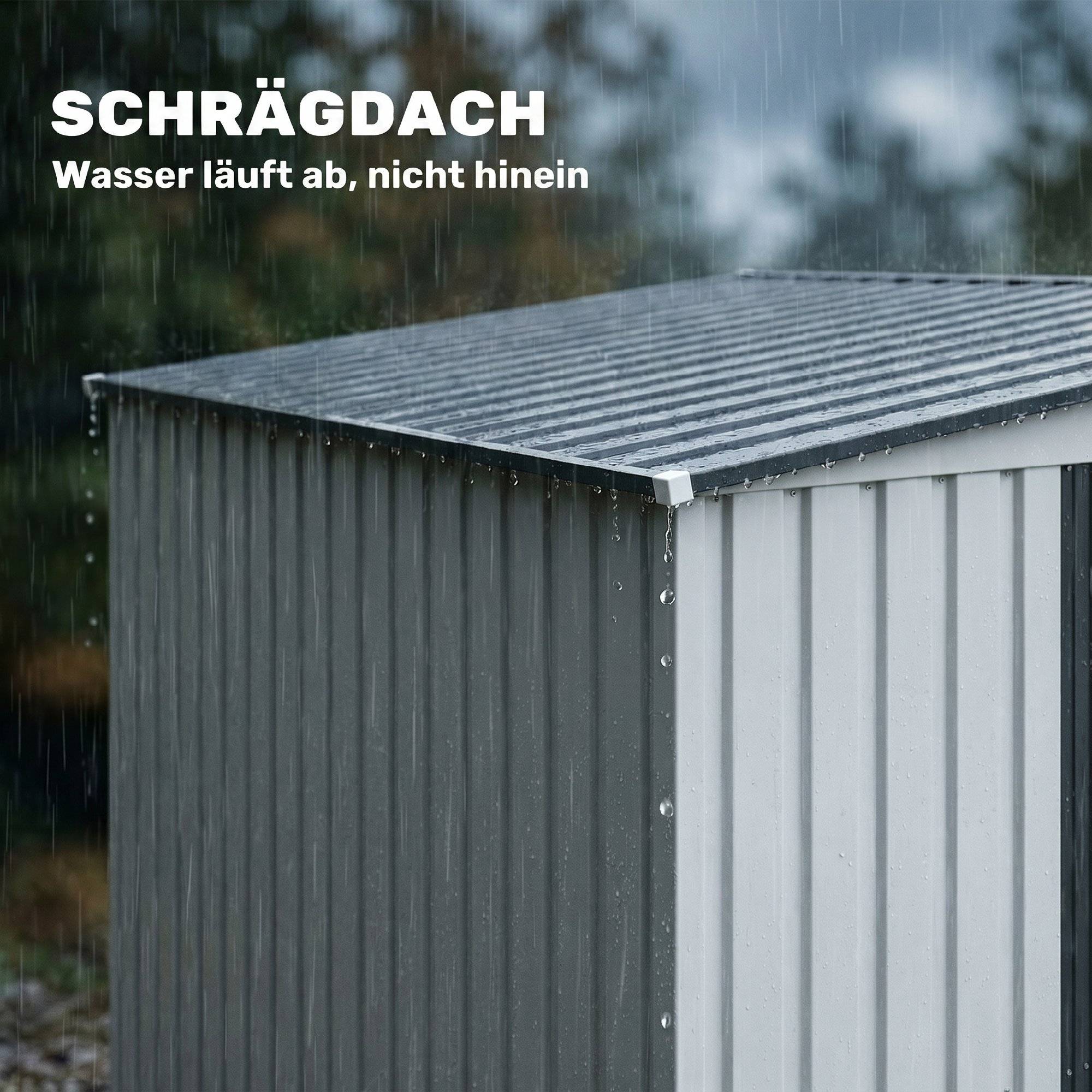 ComfortXL - Abri de jardin métal 2,81 m² 154 x 206,5 cm pour outils et vélo avec étagères - ComfortXL Outdoor Living - Image 9