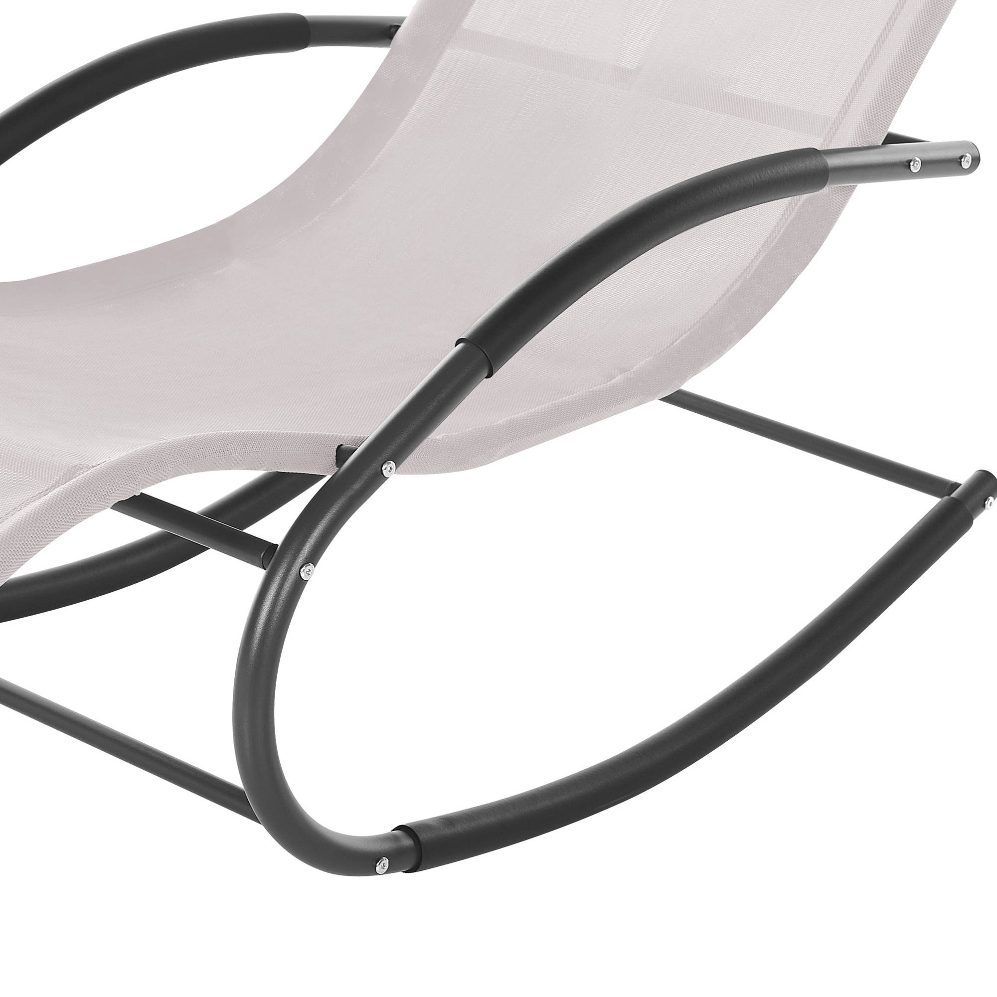 Beliani - Transat Bain de Soleil Fonction Bascule en Acier et Textile Noir Matières Durables et Design Moderne pour Jardin ou Terrasse Beliani - Image 6