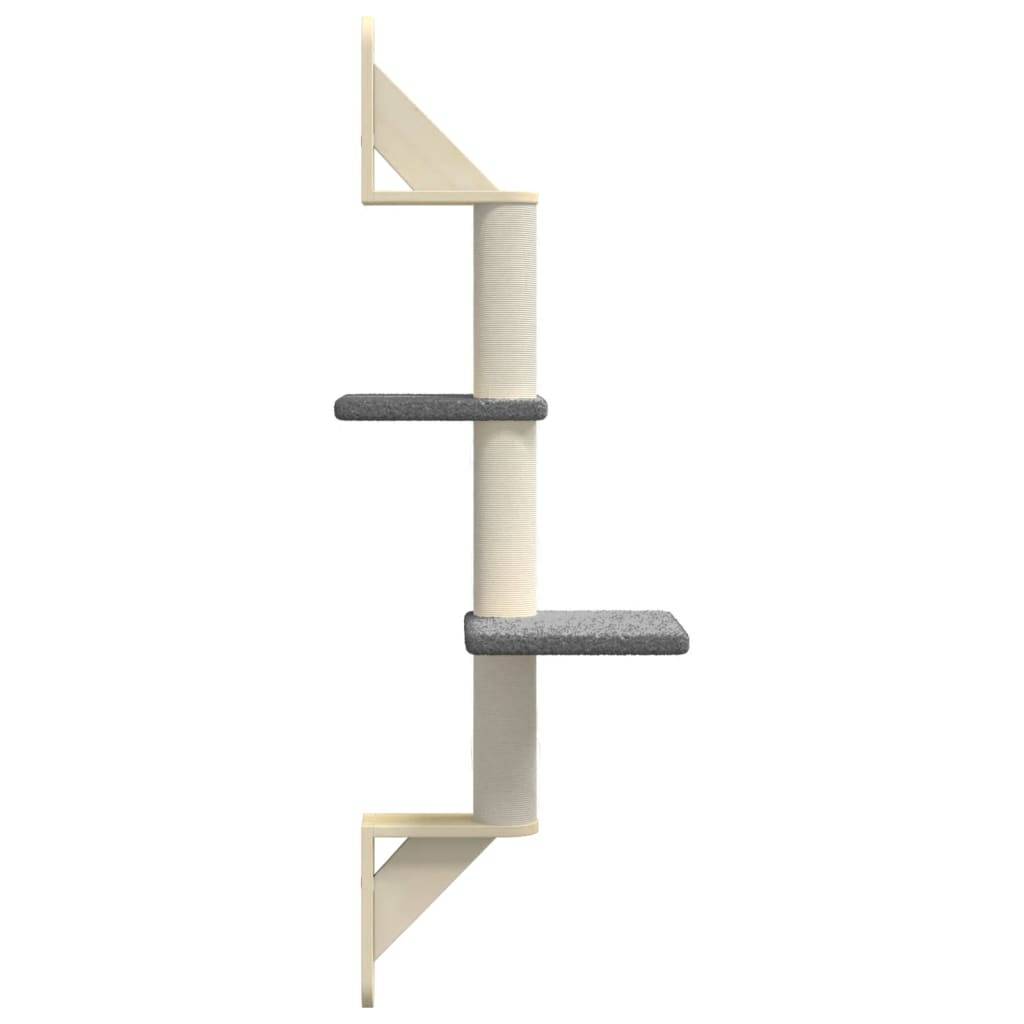 Arbre à chat mural bois et sisal gris foncé 50 x 30 x 108 cm - PANGIVO - Image 5