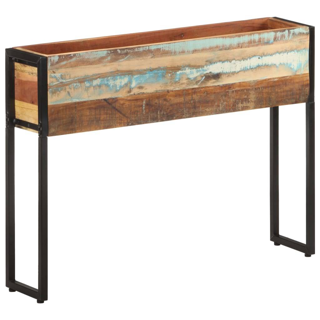 Jardinière | Pot de fleurs | Cache-pot | Bac à fleurs 90x20x68 cm Bois de récupération massif - Image 7